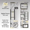 Retro Kodak film theme PET tape with vintage dates and film frame collage design - Digital Trace
