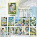 Vintage aquarel stickers voor scrapbooking Tingran Qingwu natuur serie decoratie - Tuin Groen