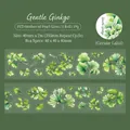 Grünes Ginkgo PET-Klebeband mit Perlglanz-Effekt für DIY Scrapbooking und Planer - Sanfter Ginkgo