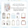 Set di 10 fogli di carta per scrapbooking a tema finestre fiorite, stile Wind Roost - Luogo di riposo del vento / Set di 10 fogli