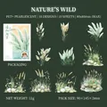 Pegatinas de PET de hierba pampa con efecto nácar para manualidades y scrapbooking - Encanto Natural