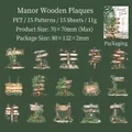 Manor style vintage wooden signpost PET decorative stickers set for travel scrapbooking - Manor Wooden Sign