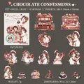Rich Cocoa PET-stickers met schattige anime-meisjes en chocolade desserts set van 15 - Rijke Cacao