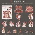 Adesivi PET Rich Cocoa con graziose ragazze anime e dessert al cioccolato set da 15 - Cacao Ricco