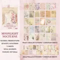 Σετ vintage χαρτί Moonlight Nocturne με σχέδια λουλουδιών και πεταλούδων για χόμπι - Νυχτερινό του Φεγγαρόφωτος