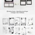 Vintage Fenster-Dekorpapier-Rahmen und Scrapbook-Sticker-Set für Bastelarbeiten - Unendliche Romantik-Serie 2