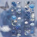 Ruban adhésif PET série Coastline avec roses bleues pour scrapbooking et artisanat - Ligne de Côte (Bleu)
