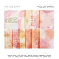 Fantasy Dawn Aquarell-Scrapbook-Papier-Set in warmen Rosa- und Orangetönen - Fantasie Morgendämmerung