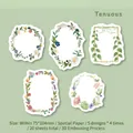 Floral border scrapbooking stickers with 3D embossed details on premium specialty paper - Tenuous
