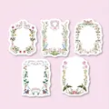 Floral border stickers featuring embossed vintage designs on premium paper for journaling - Not Yet Ended