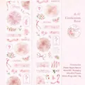 Confession Rose matte PET tape with floral lace design and long loop for journaling - Confession Rose