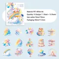 Dreamy rainbow PET sticker pack featuring 15 unique whimsical watercolor designs - Rainbow Old Dream