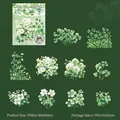 Pearlescent clover PET stickers with green watercolor floral patterns for DIY scrapbooking - Dreaming Start