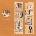 Cinta PET de tema otoñal con ilustraciones de chicas para decoración de diarios DIY - Caminata en Otoño
