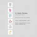 Set de 6 sellos con iconos de bebidas minimalistas para decoración y diarios - 2. Bebidas Diarias