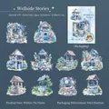 PET decorative stickers set with shell light effect featuring fairy tale well theme - Stories by the Well