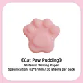 Notas adhesivas rosas con forma de pata de gato 62x57mm papel escritura 30 hojas - 62x57mm / Pudín de Garra de Gato