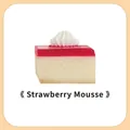 Set de 30 pegatinas de tarta mousse de fresa para agendas y scrapbooking creativo - 54x57mm / Mousse de Fresa