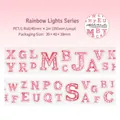 Neon Lights PET Alphabet-Klebeband 40mm x 2m mit rosa Stanzbuchstaben für DIY Journaling - 40mmx2m / Alphabet Paradies - Neonlichter