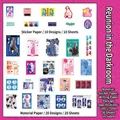 Set scrapbooking vintage personaggi con 30 adesivi e carte in formato 100x175mm - Rincontro Nella Camera Oscura