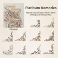 Adesivi per cornici barocche vintage in carta Shengmu crema per lo scrapbooking - Ricordi di Platino