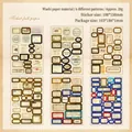 Washi-Sticker-Set im Retro-Ticket-Stil mit Vintage-Etiketten und Logbuch-Designs - 100*150mm / 6 Blatt / Tickets Papier