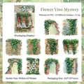 Secret Garden PET floral stickers set with 10 vintage ivy and brick wall patterns - Flower Vine Mystery (1007)