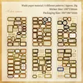 Vintage Washi-Sticker-Set mit Retro-Tickets und Etiketten im praktischen 6-Blatt-Pack - 100*150mm / 6 Blatt / Herbst Ticket