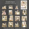Set di 15 adesivi in PET a tema artistico con illustrazioni fatte a mano per scrapbooking - Spazio d'Artista