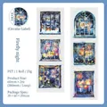 Firefly Night PET tape for scrapbooking, starry sky fireworks design 60mm x 2m size - Fireworks Outside Window