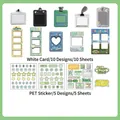 DIY kpop photo card holder and PET sticker set with heart and graffiti designs - Happy Freeze Frame