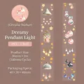 Decorative PET tape featuring vintage watercolor chandelier illustrations on 30mm rolls - Story Of Light-Dreamy Chandelier
