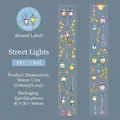 Vintage street lamp PET washi tape with watercolor illustrations for journaling - Story Of Light-Street Lamp