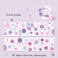 Nastro in PET a pois viola da 5cm, stile acquerello per decorazione di diari e scrapbooking - Uva Viola