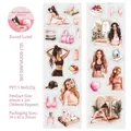 PET decorative tape featuring watercolor yoga and fitness girl illustrations for journaling - Disciplined Girl