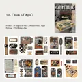 Set di adesivi vintage rock con 10 motivi di strumenti musicali classici su carta - Serie Continua Era del Rock