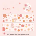 Nastro decorativo in PET Retro Story con pois arancione pompelmo in rotolo 5cm x 2m - Pompelmo