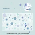 Nastro decorativo in PET Blueberry con pois blu e viola per scrapbooking e fai-da-te - Mirtillo