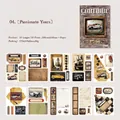 Autocollants rétro Passionate Years pour scrapbooking avec voitures vintage et vieux téléviseurs - Série Continue Années Passionnées