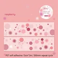 Raspberry pink dotted decorative PET tape for scrapbooking, 5cm width 2m length - Raspberry