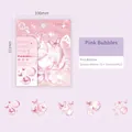 Pink Phantom Butterfly Mirage PET sticker set with dreamlike bubbles for scrapbooking - Pink Bubbles