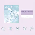 Blue butterfly and bubble PET stickers for scrapbooking from Clear Sky Fantasy series - Clear Sky Fantasy