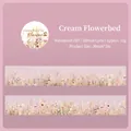 Waterproof PET floral tape with Creamy Garden motif for journaling and DIY decor - Creamy Garden