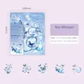 Adesivi farfalla in PET serie Sea Whisper blu con bolle sognanti per decorazione - Sussurro del Mare