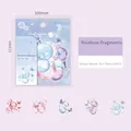 Rainbow Fragment series vintage PET butterfly stickers in dreamy blue and purple tones - Rainbow Fragments