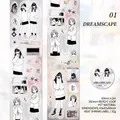 Nastro decorativo PET a tema ragazza anime con ciclo 350mm per fai da te - Superficie dei Sogni
