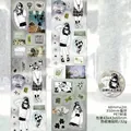 Carousel theme PET decorative tape for journaling with black and white girl illustrations - Merry-go-round Park
