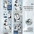 Schwarz-weißes Anime-Mädchen PET-Klebeband für Scrapbooking, Tiefseetraum, 60mmx2m - Träumen in der Tiefsee