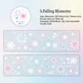 Nastro decorativo in PET con fiocchi di neve, finitura glitterata e fustellatura - 50mmx2m / 5. Fiori Cadenti