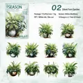 Quiet Fern Garden PET stickers set featuring 20 pieces of green botanical plant decals - Quiet Fern Garden (5733273892484)